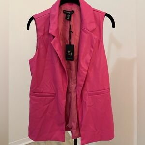 Sincerely Jules Faux Leather Pink Vest